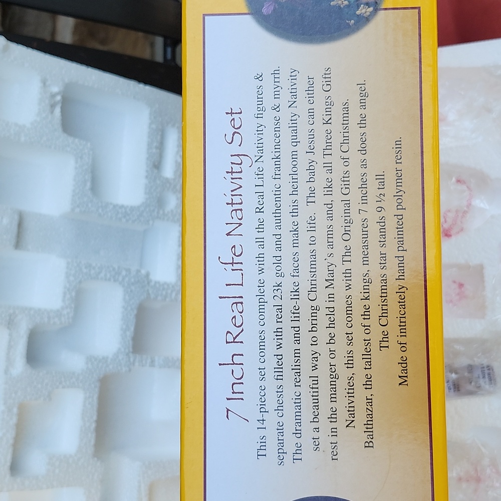NIB THE REAL LIFE NATIVITY SET/THE THREE KINGS GIFTS 14 PIECE 7" SET - Picture 15 of 17